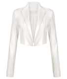 Beau white cropped blazer