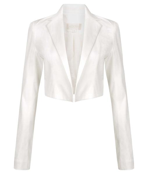 Beau white cropped blazer