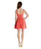 Maria cut out dress Coral