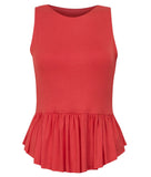 Pixie Peplum top Coral